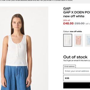 GAP X DOEN POINTELLE TANK - Top - new off white